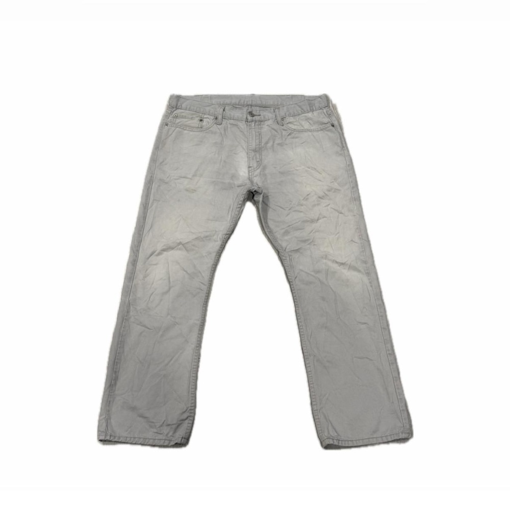 Vintage Levi's Straight Leg Jeans, Faded Light Grey Denim (38x30), Distressed